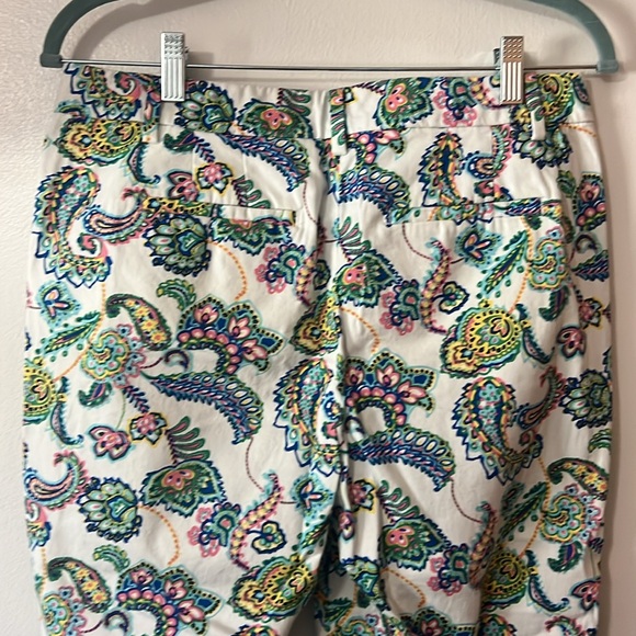 Talbots Multicolor Paisley Chinos Capris Size 8P - Picture 4 of 7